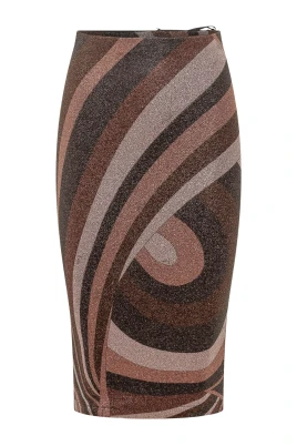 Iride Print Lurex Jerseykjol