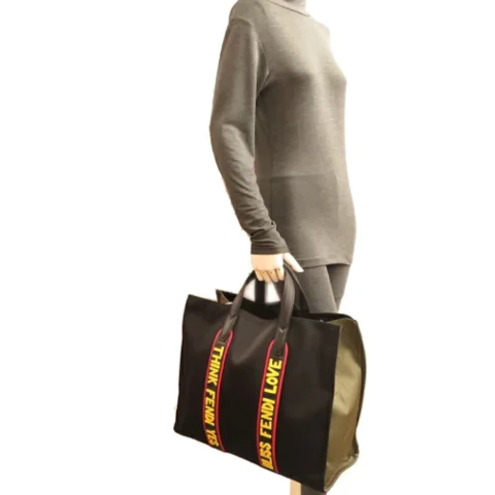 Fendi Vintage Pre-owned Leather totes Black Dames