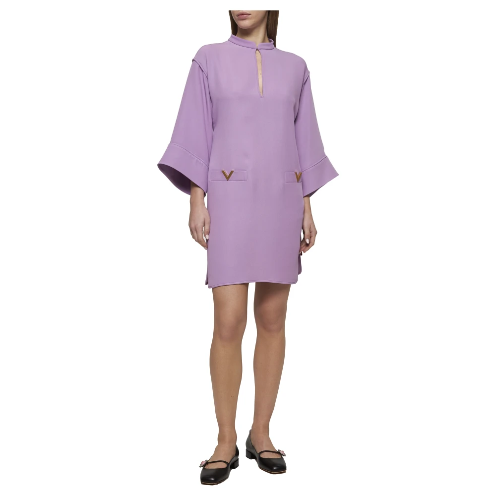 Valentino Elegante Rode Jurk Purple Dames