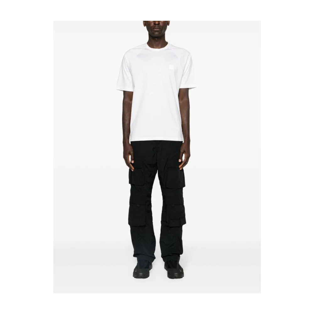 C.P. Company Wit Logo Print Crew Neck T-shirt White Heren