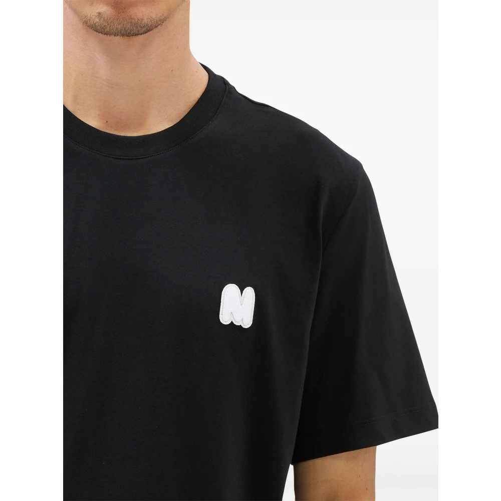 Msgm Zwarte T-shirts en Polos met Logo Black Heren