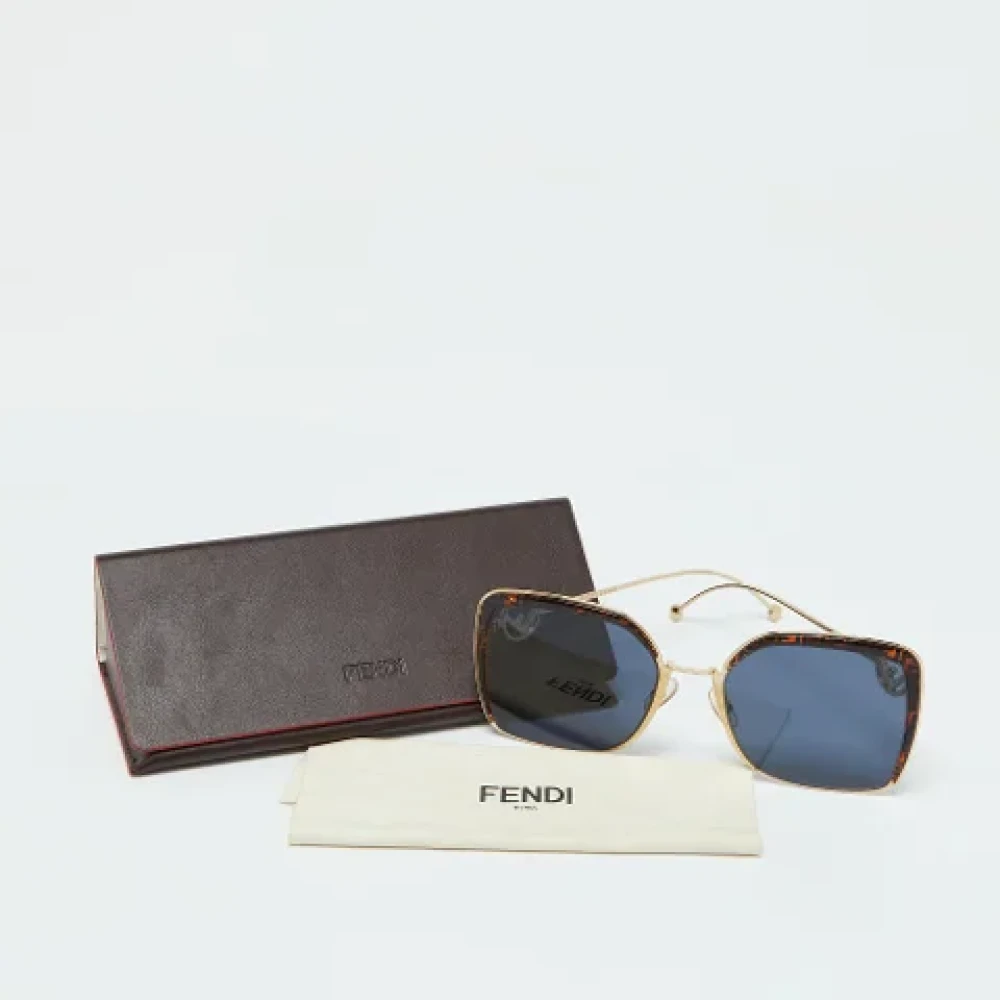 Fendi Vintage Pre-owned Acetate sunglasses Blue Dames