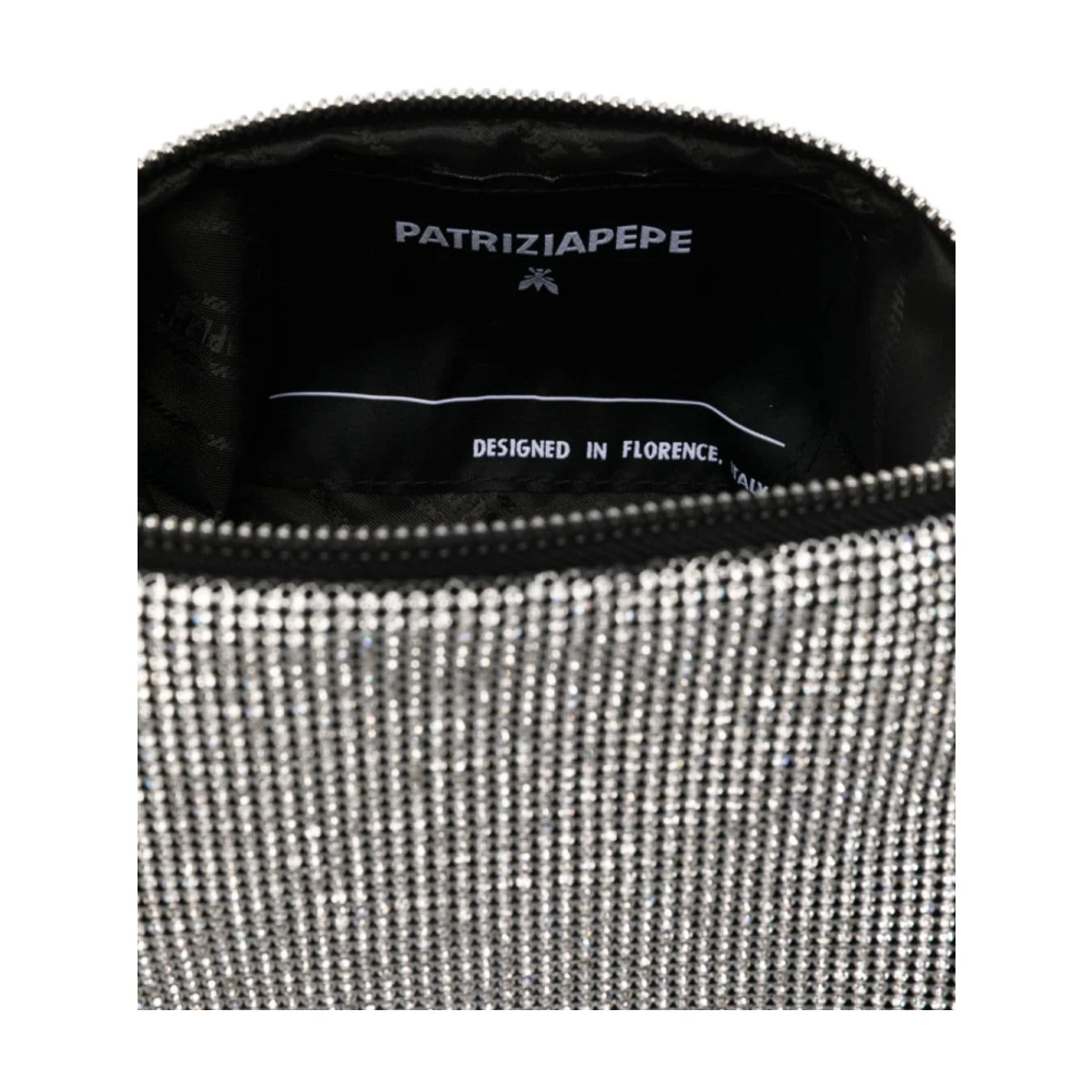 PATRIZIA PEPE Kristal Ketting Schoudertas in Wit White Dames