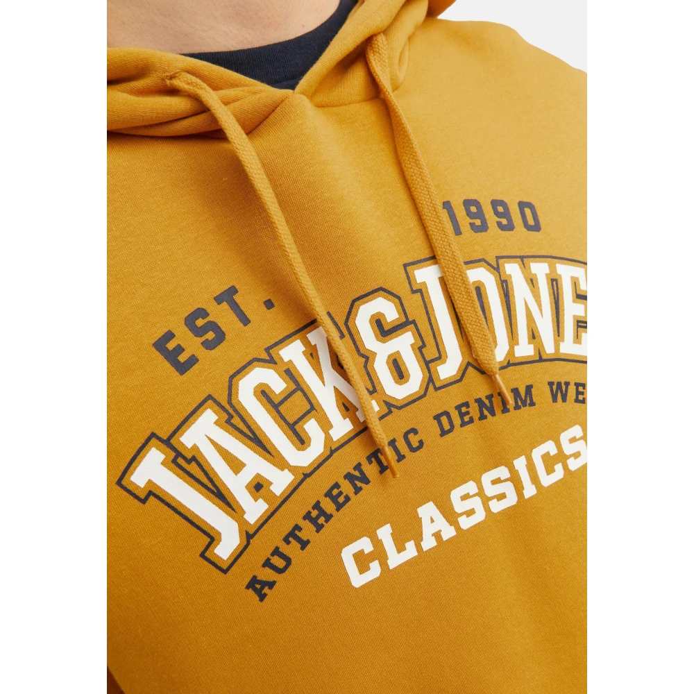 jack & jones Logo2 Hoodie Sweatshirt Yellow Heren