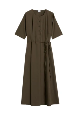 Stretch Nylon Cotton Poplin Dress