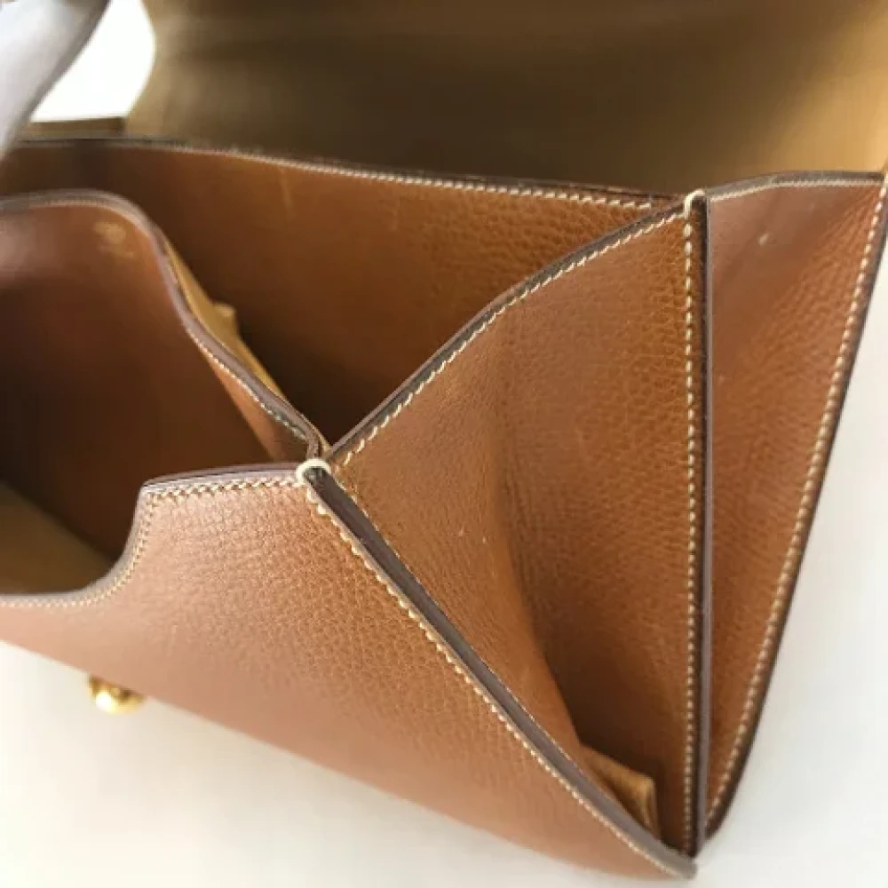 Hermès Vintage Pre-owned Leather handbags Brown Dames