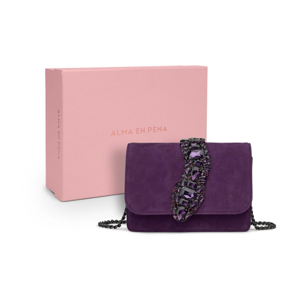 Alma en Pena Slangen schoudertas Purple Dames