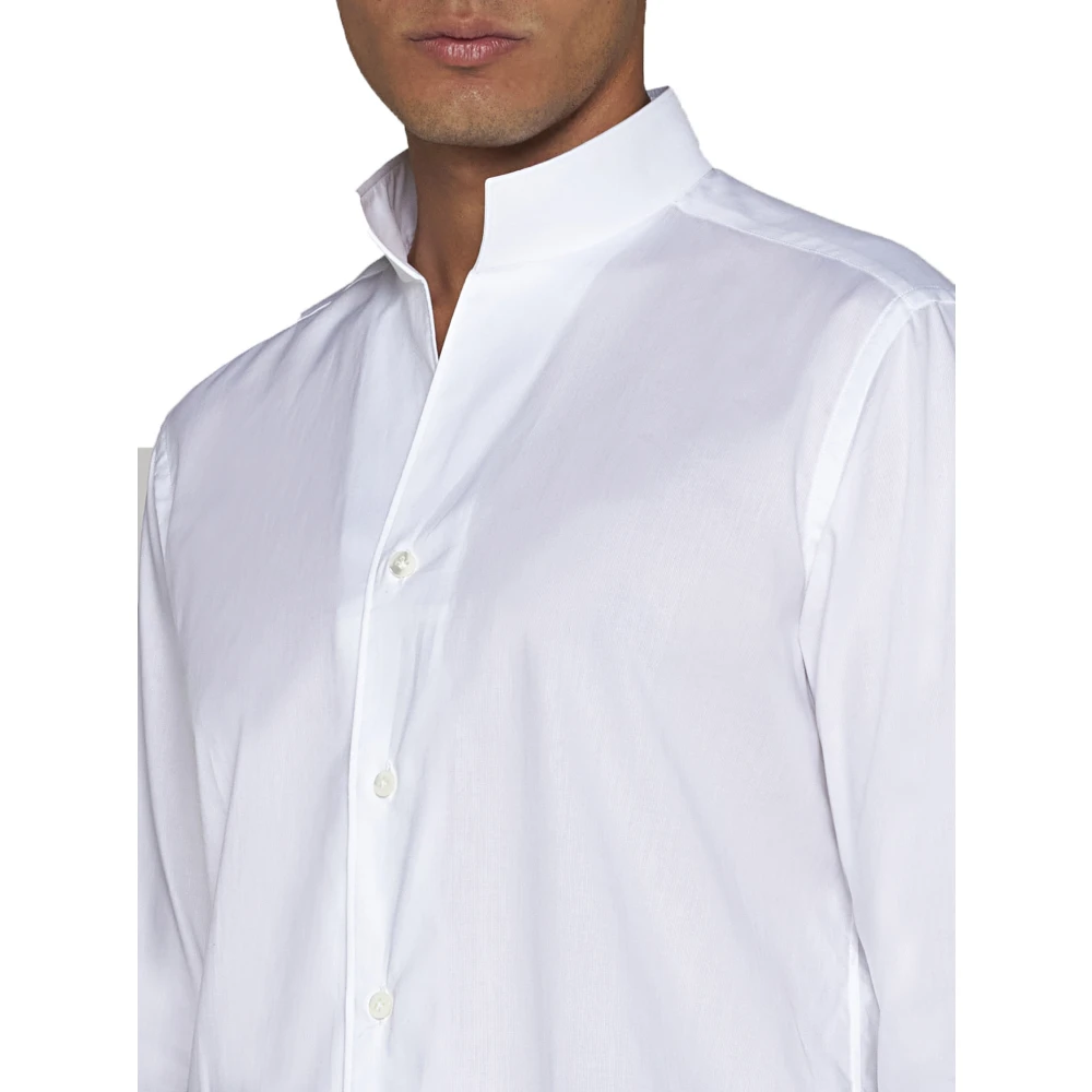 D4.0 Witte Katoenen Poplin Overhemd White Heren