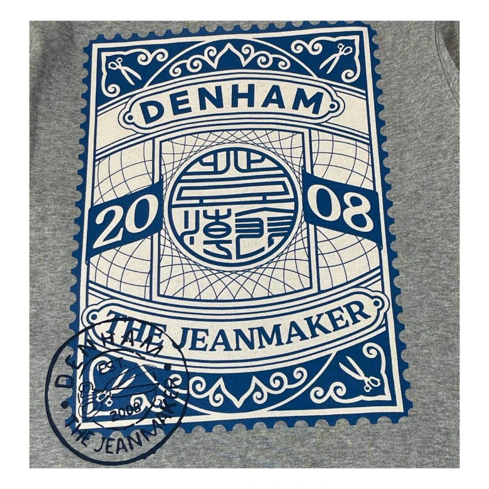 Denham Stamp Reg Hoody Sweatshirt Grijs Marl Gray Heren