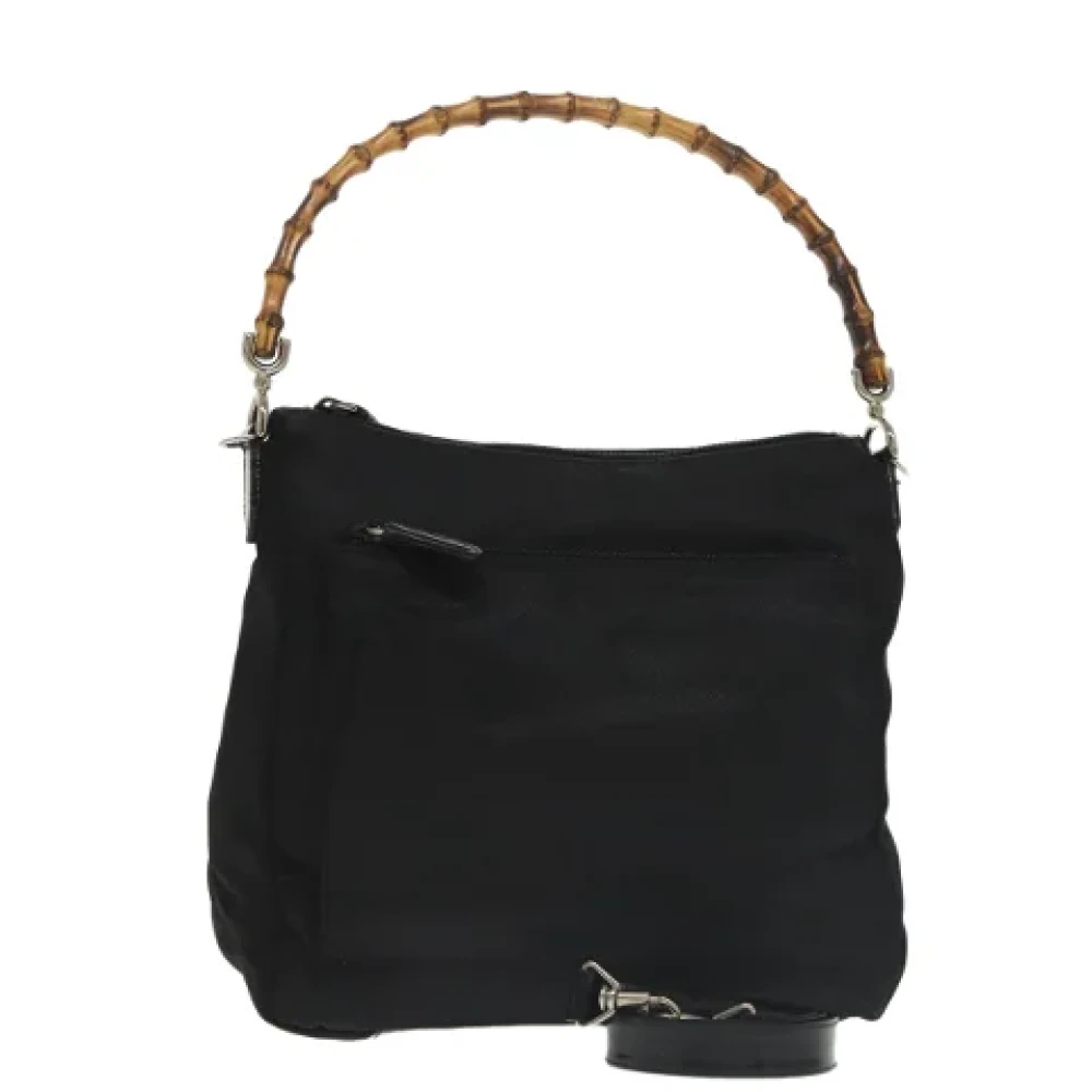 Gucci Vintage Pre-owned Fabric handbags Black Dames