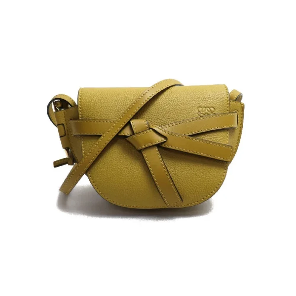 Loewe Pre-owned Leather shoulder-bags Yellow Dames