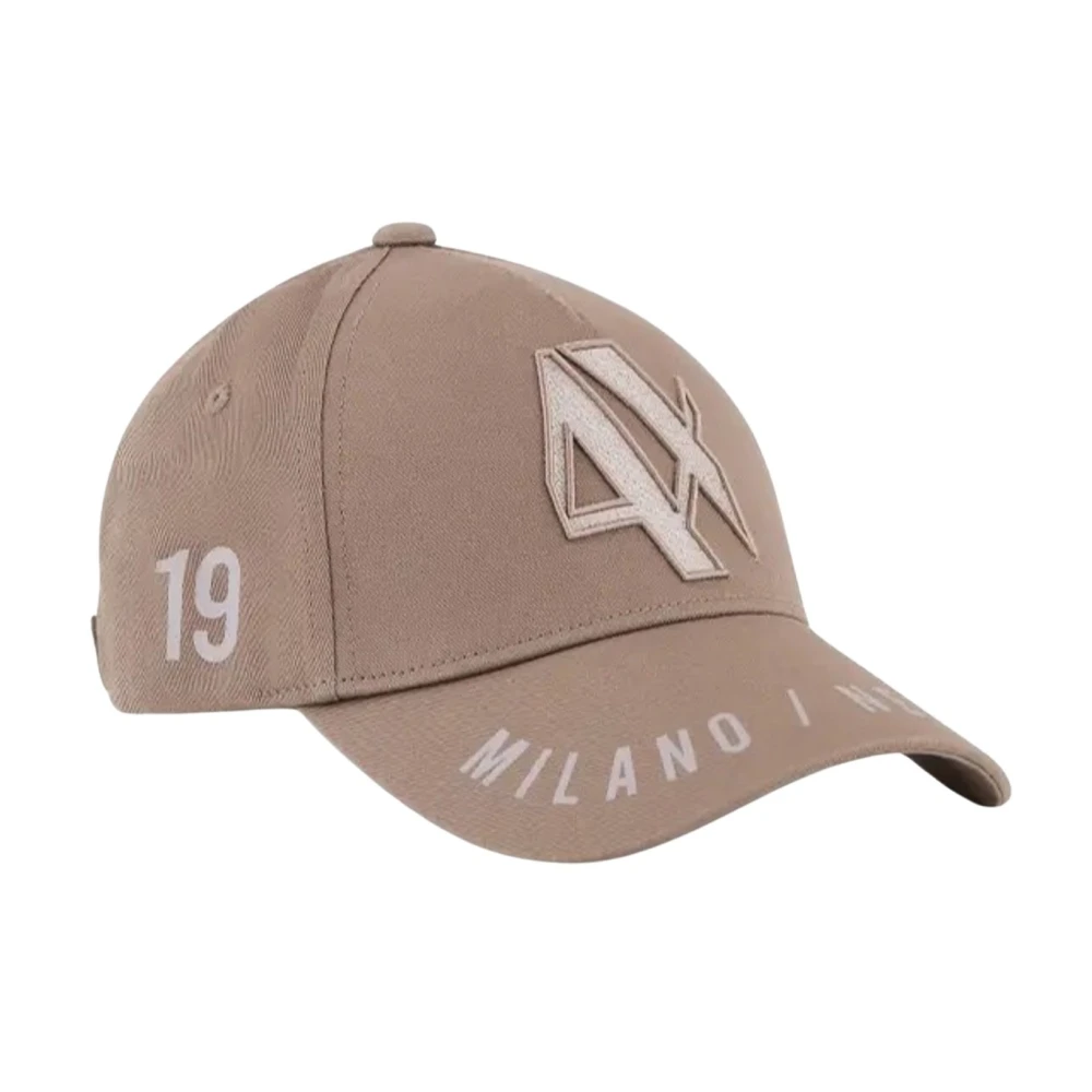 Armani Exchange Beige Visor Baseball Cap Brown Heren