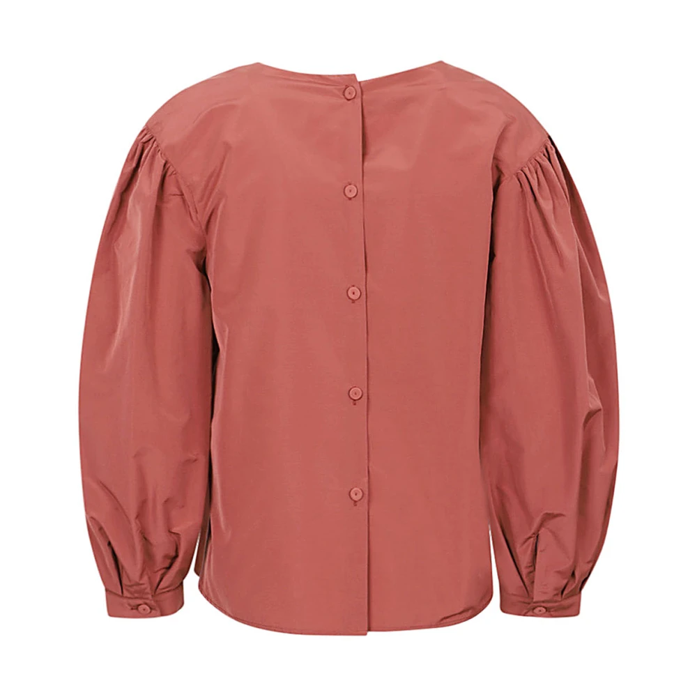 Max Mara Weekend Pofmouw katoenmix overhemd Red Dames
