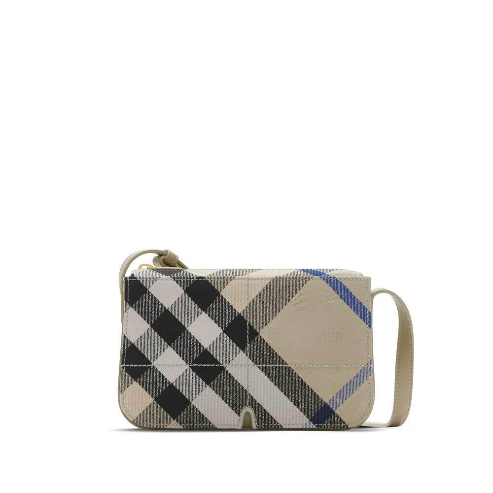 Burberry Geruite Patroon Schoudertas Beige Dames