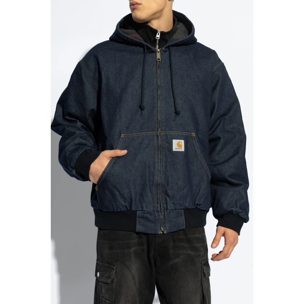 Carhartt WIP Denim jack met capuchon Blue Heren