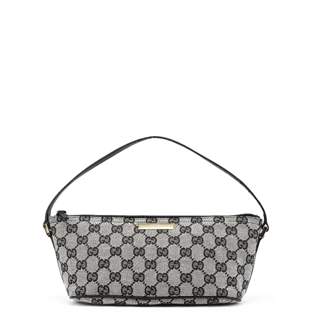Gucci Vintage Pre-owned Leather handbags Gray Dames