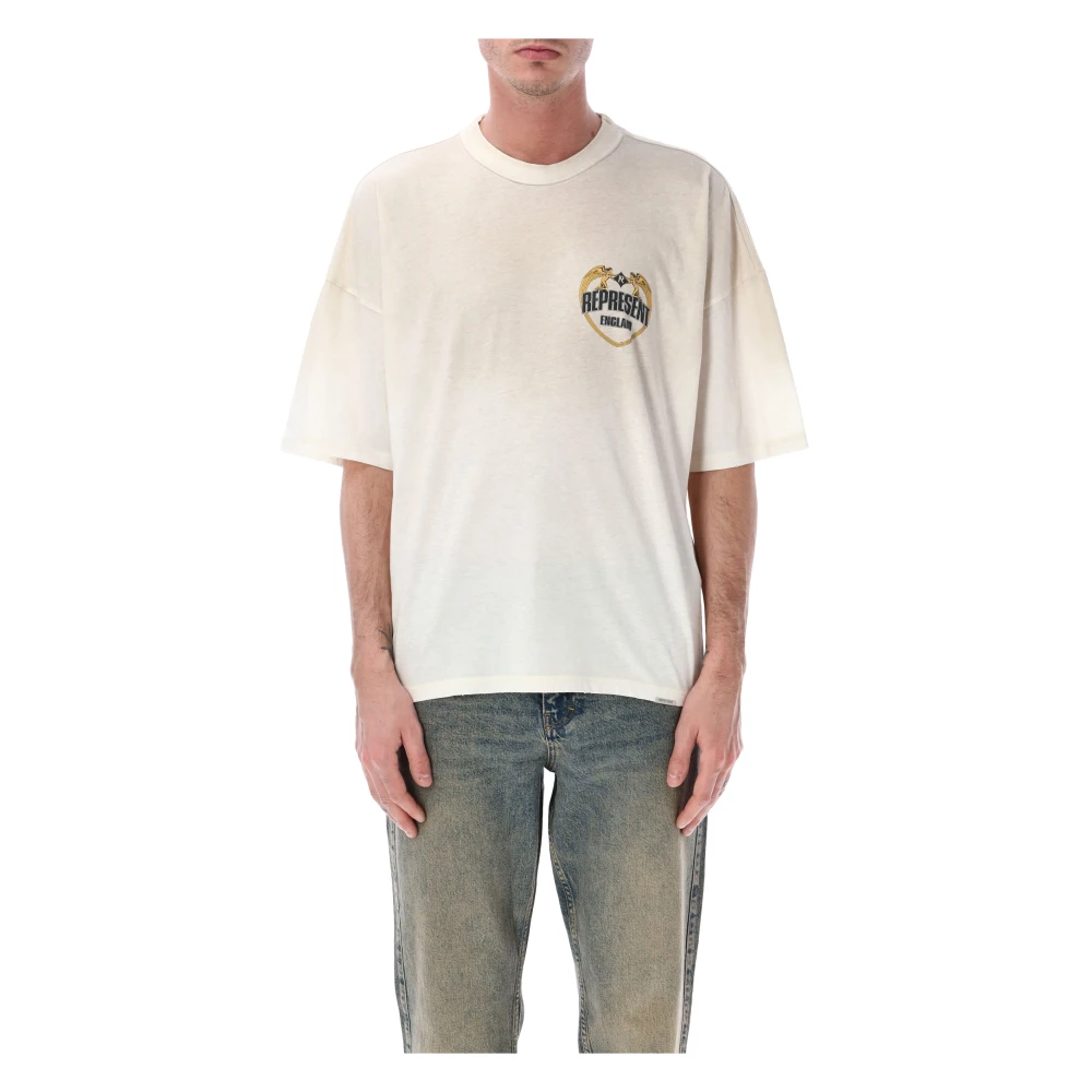 Represent Men's Beige T-Shirts, Xl, Angel Border T-Shirt