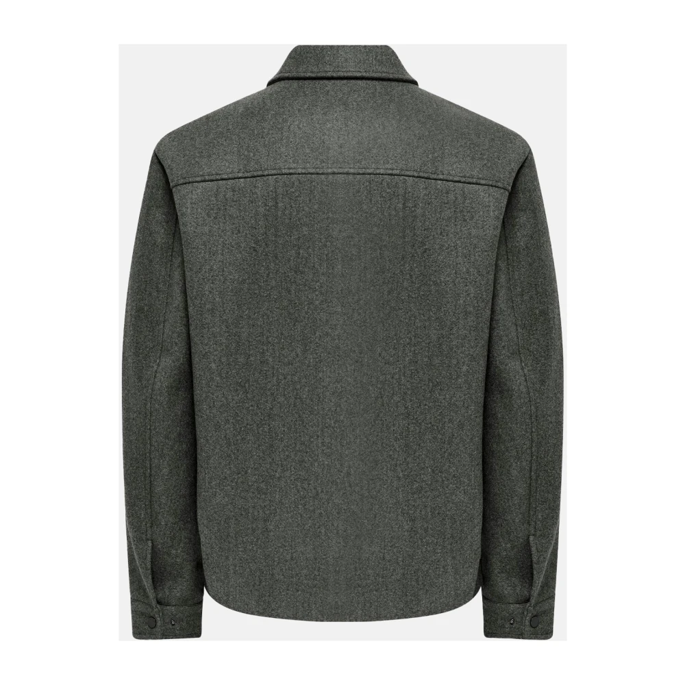Only & Sons Casual Overhemd voor Mannen Gray Heren