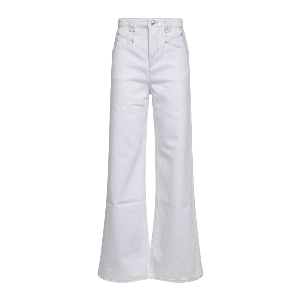 Isabel Marant Women's White Flare Jeans, Xs, Flared Jeans