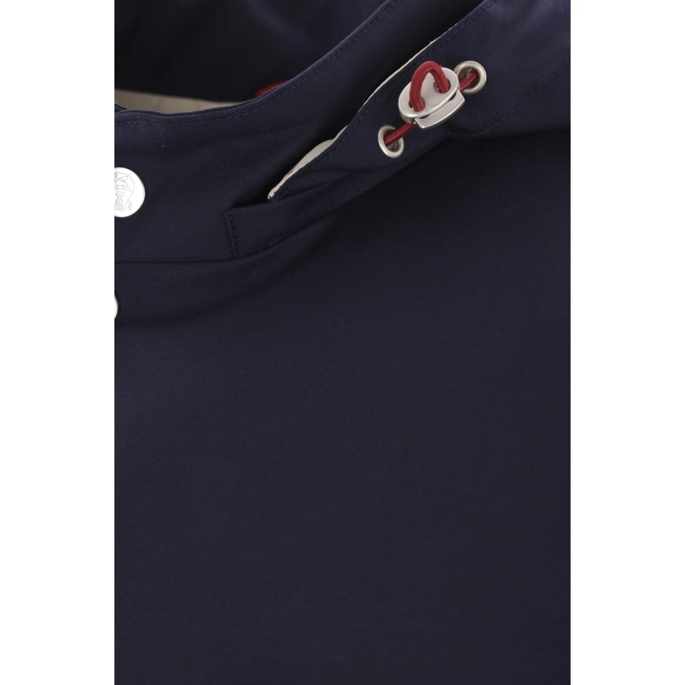 BRUNELLO CUCINELLI Blauwe wollen gewatteerde jas Blue Heren