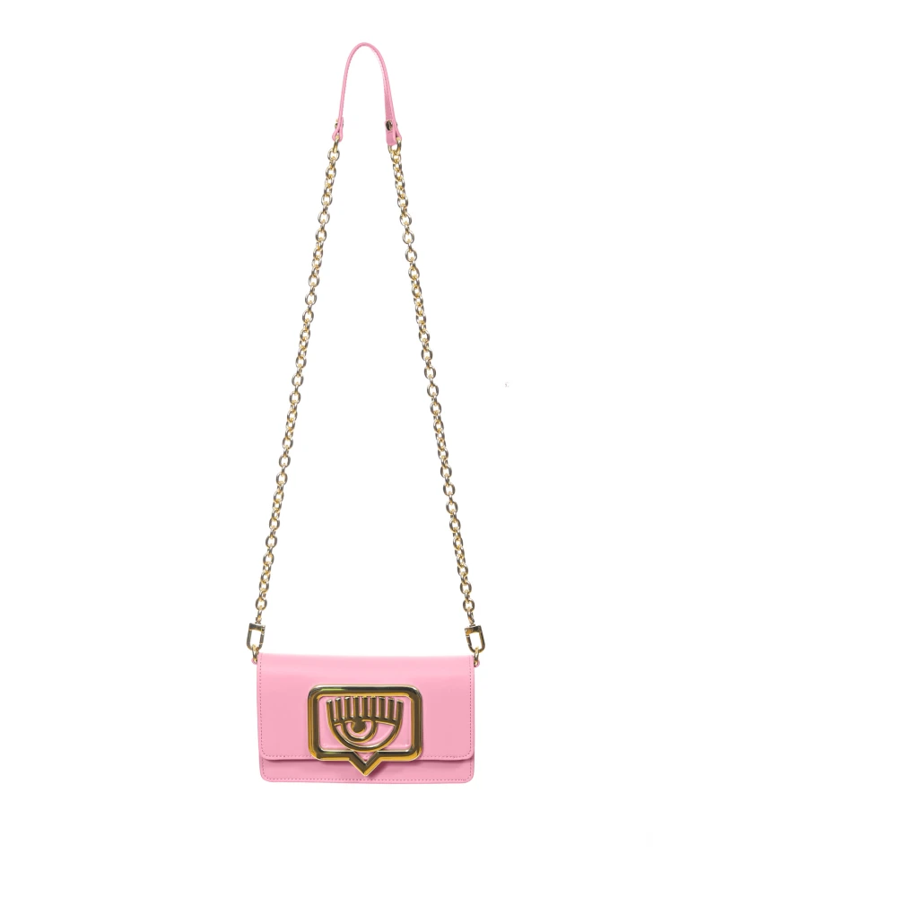 Chiara Ferragni Collection Elegante Schoudertas met Metalen Ogen Pink Dames