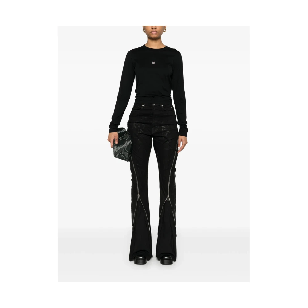 Rick Owens Zwarte Shadow Jeans Klassieke Stijl Black Dames