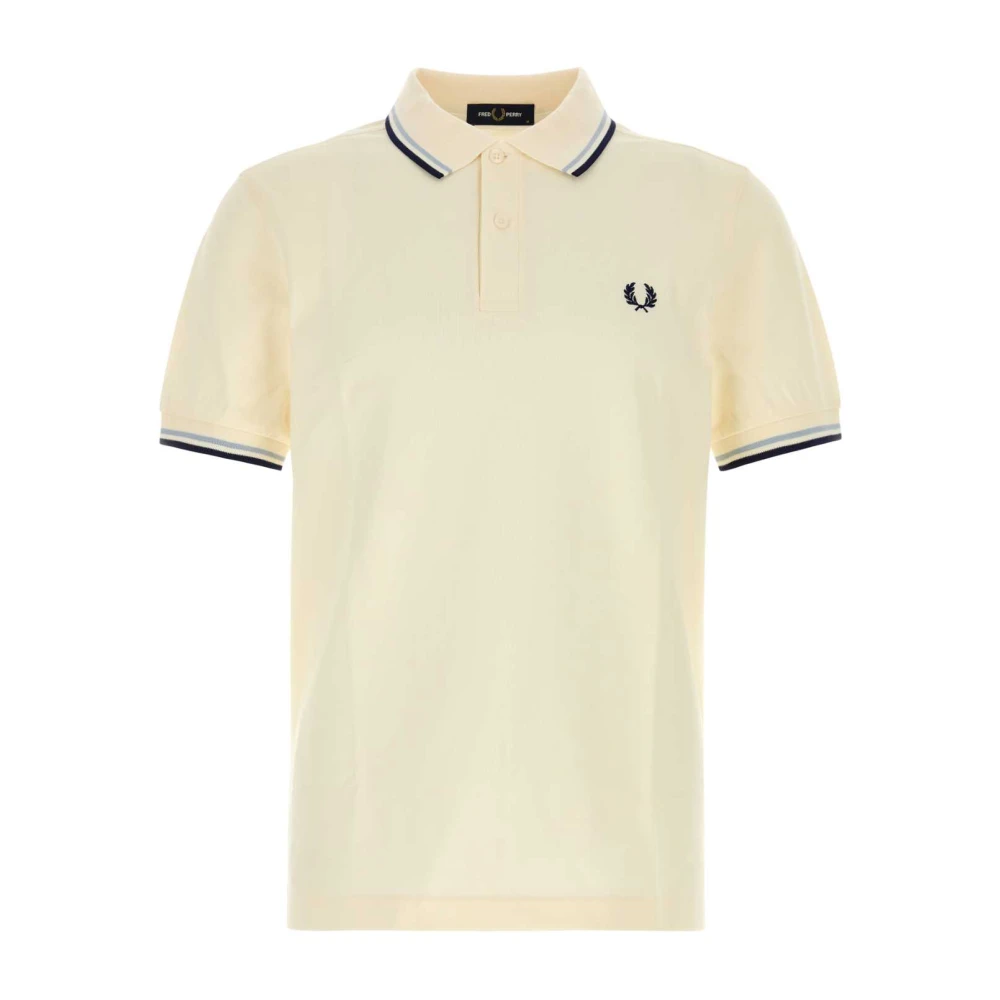 Fred Perry Men's Yellow Polo Shirts, L, Cream Piquet Polo Shirt