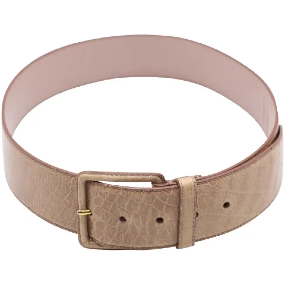 Miu Pre-owned Leather belts Pink Dames