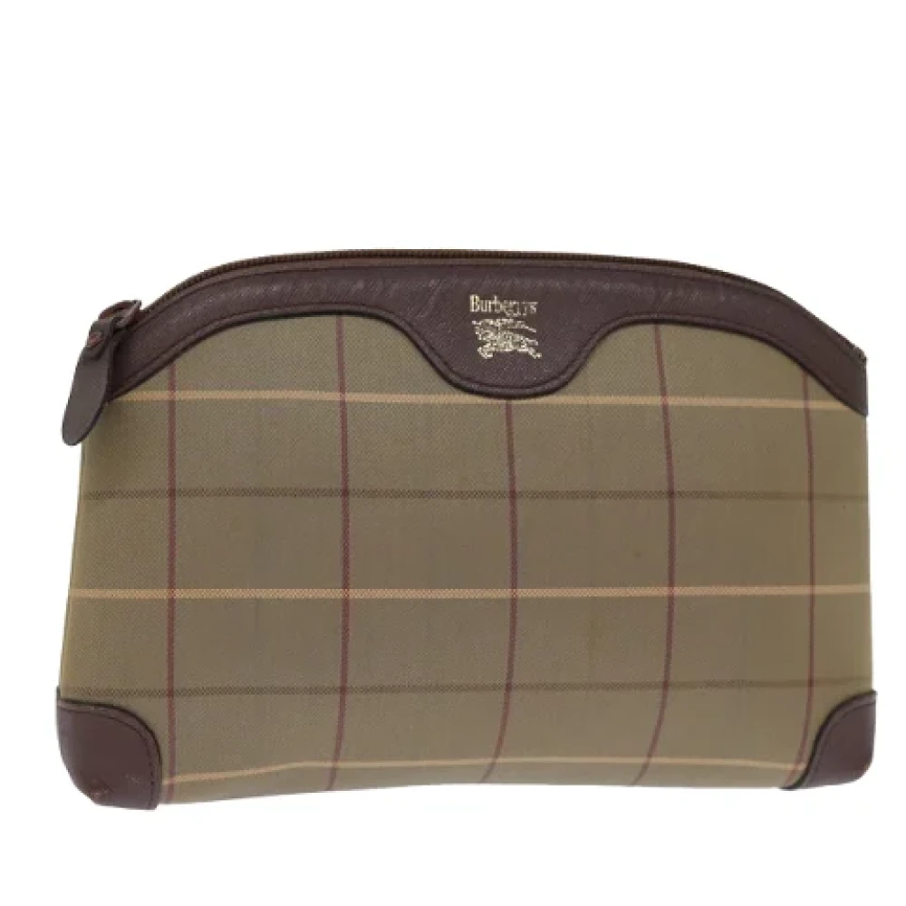 Burberry Vintage Pre-owned Canvas clutches Brown Dames