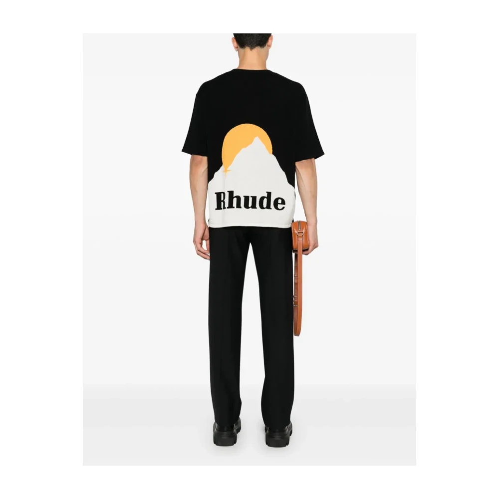 Rhude Moonlight Logo Gebreide Trui Black Heren