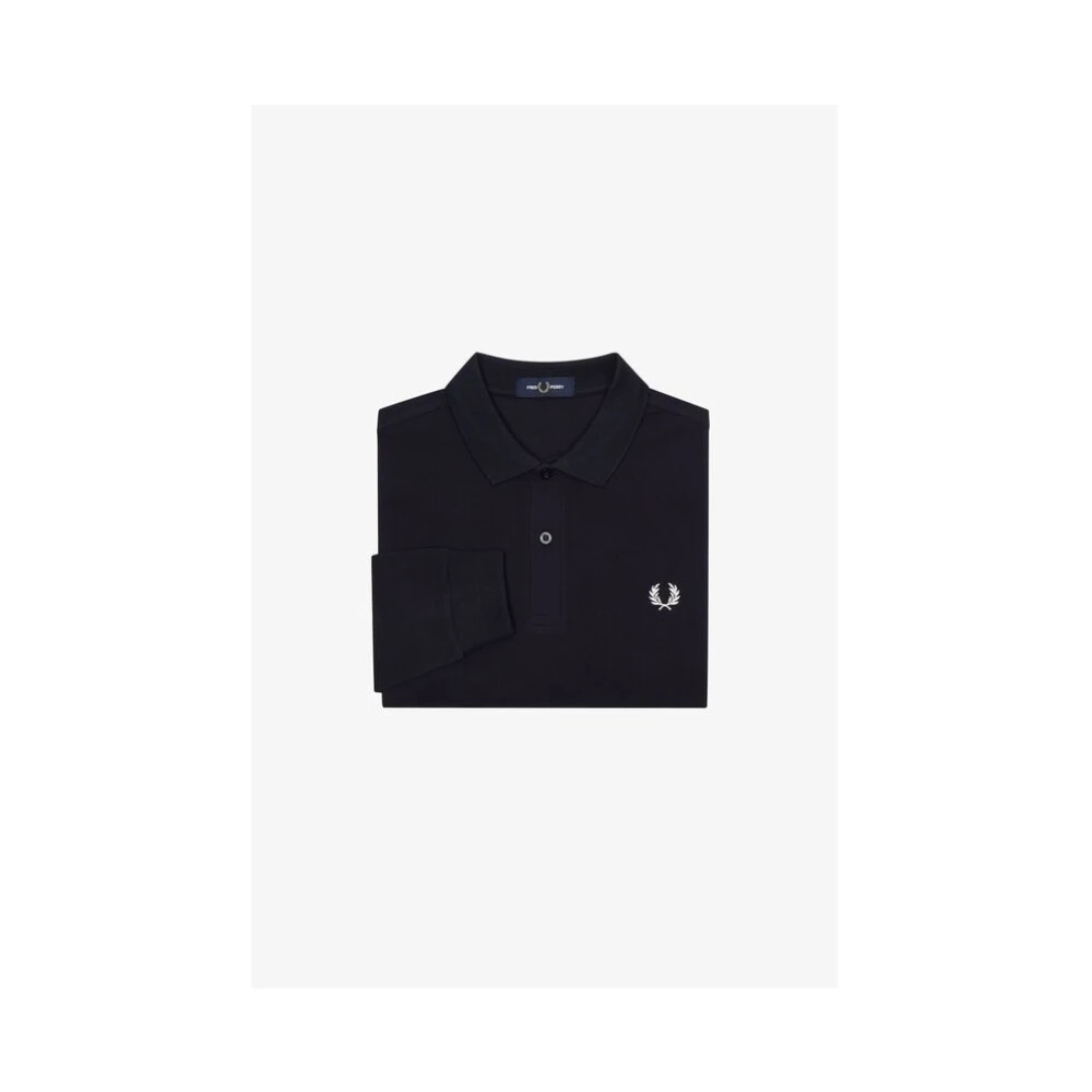 Fred Perry Lange mouw poloshirt Blue Heren