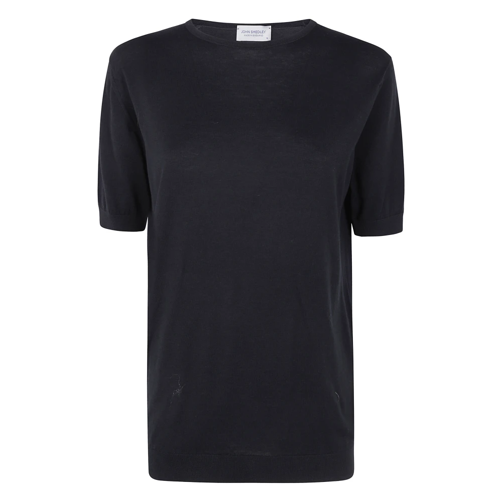 John Smedley Korte mouwen ronde hals T-shirt Black Heren