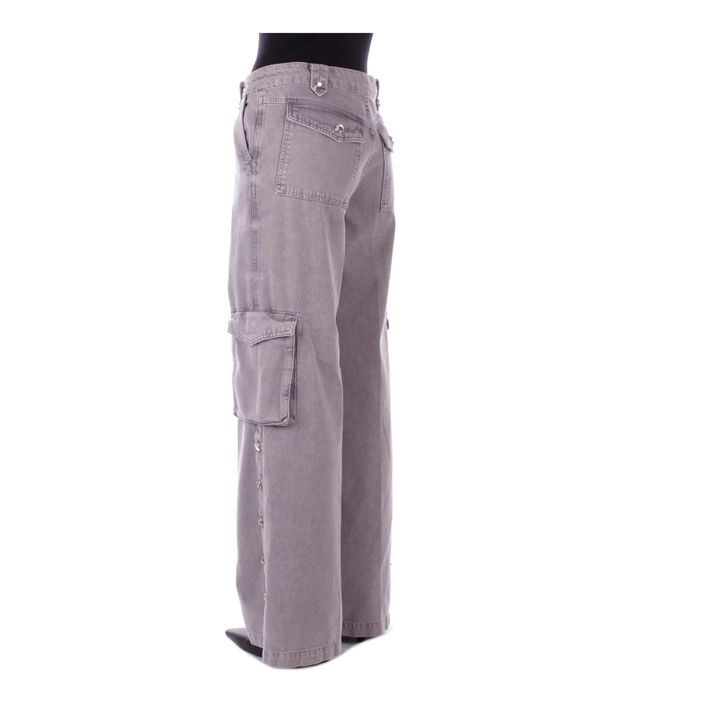 Blugirl Stijlvolle ritsbroek met strass-details Gray Dames