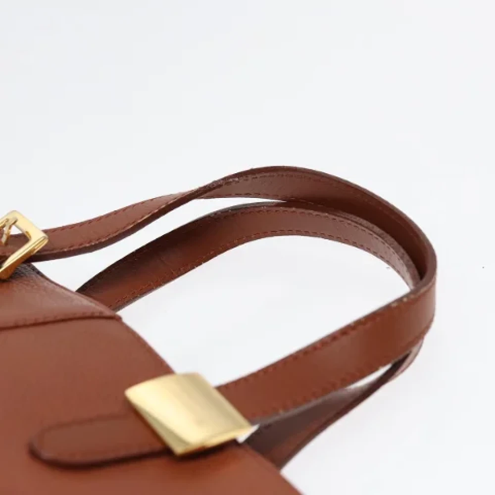 Burberry Vintage Pre-owned Leather handbags Brown Dames