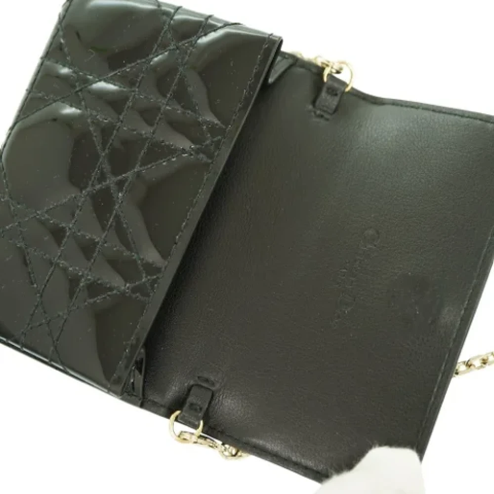 Dior Vintage Pre-owned Leather shoulder-bags Black Dames