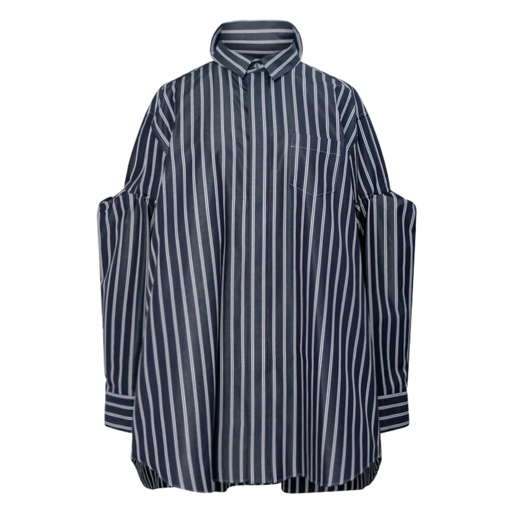 Sacai Blue Shirts, Female, M, Poplin Shirt