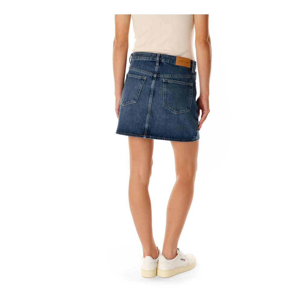 Samsøe Denim Mini Rok met Vijf Zakken Blue Dames