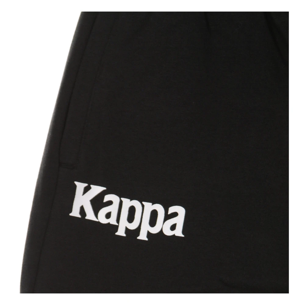Kappa Zwart Wit Lichtgewicht Trainingsbroek Black Heren