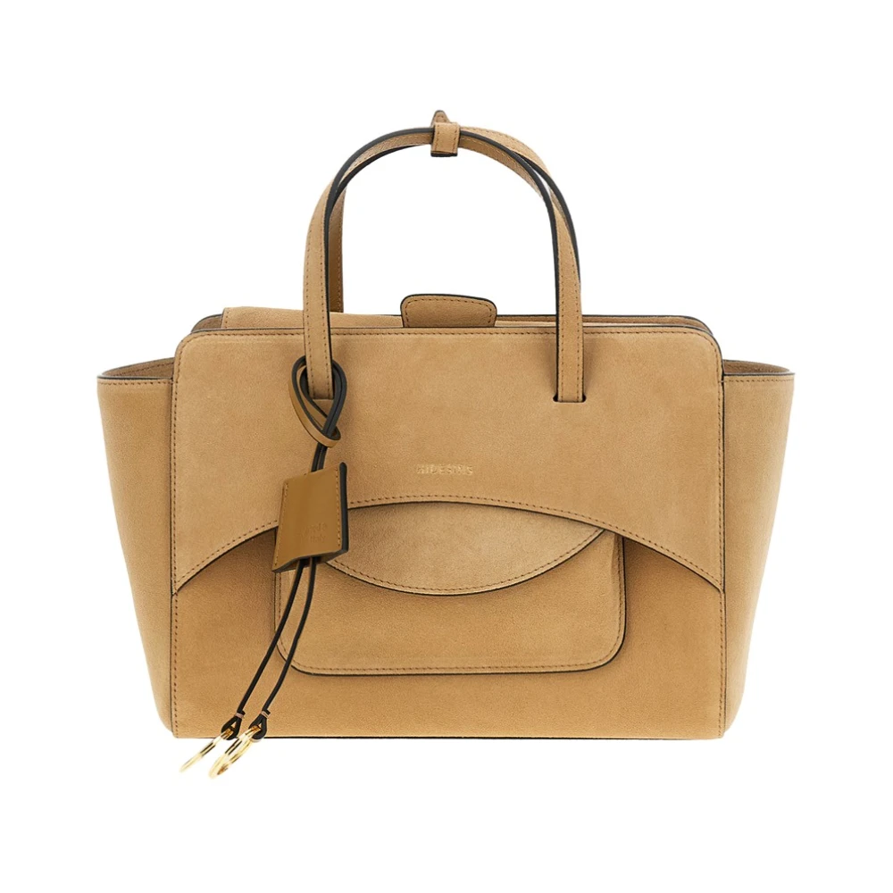 Hidesins Women's Brown Flap Pocket Tote - Handbags - One Size - Bags