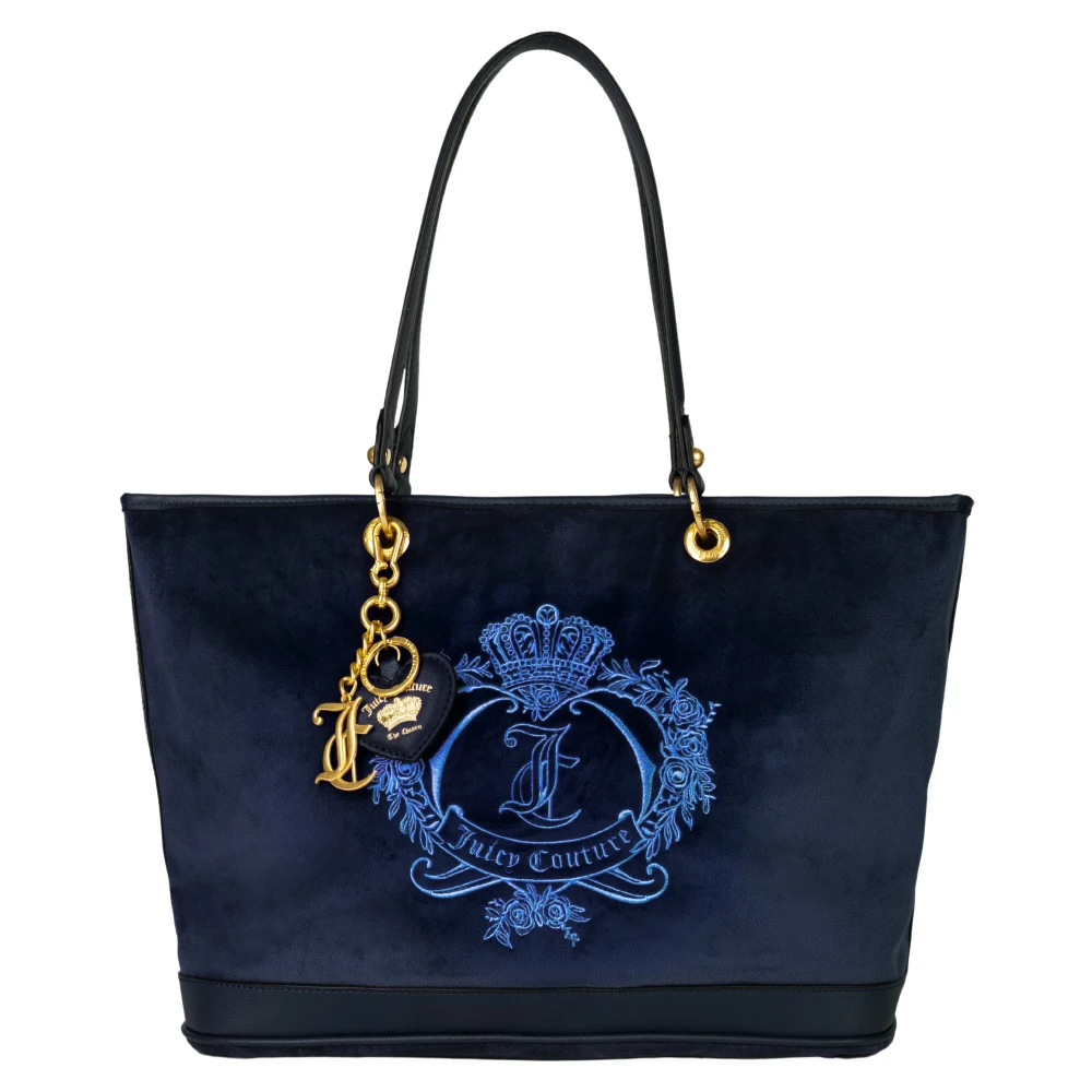 Juicy Couture Blauwe Velvet Twig Heart Shopping Tas Blue Dames