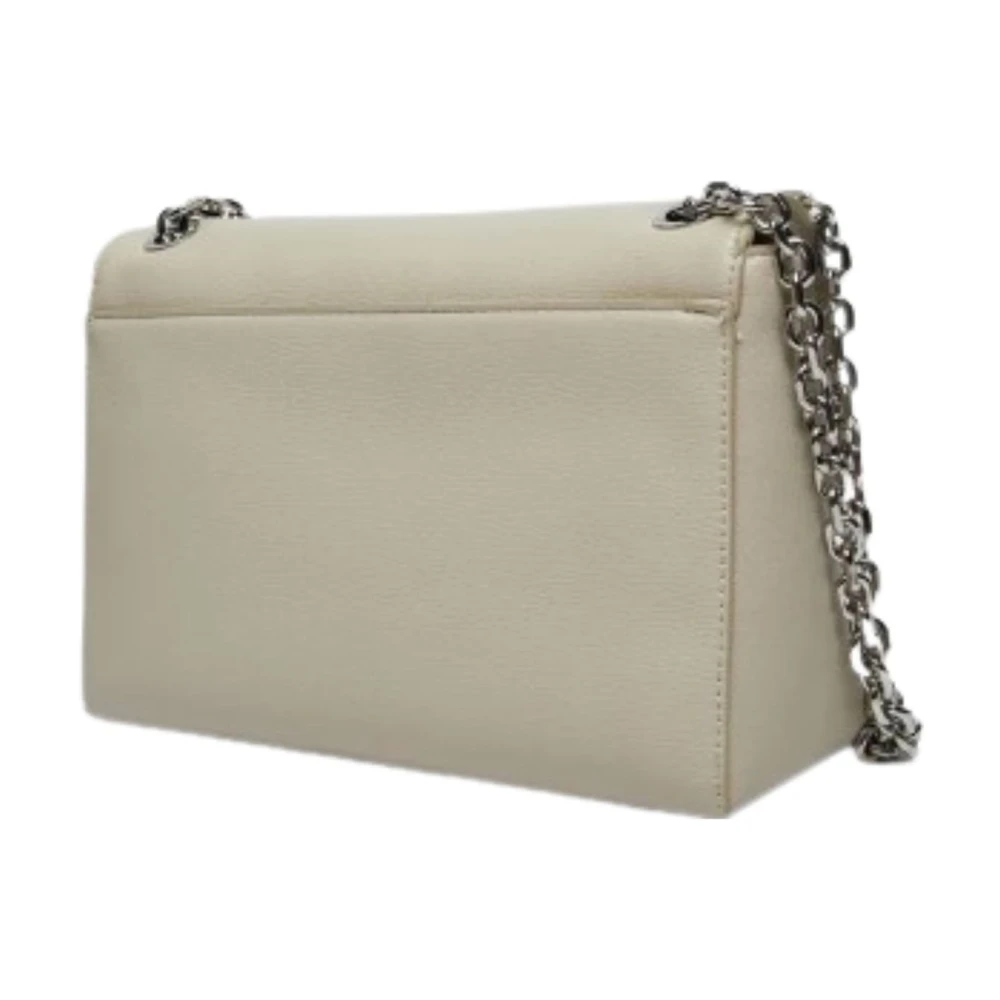 Calvin Klein Dames Schoudertas met Re-Lock Sluiting Beige Dames