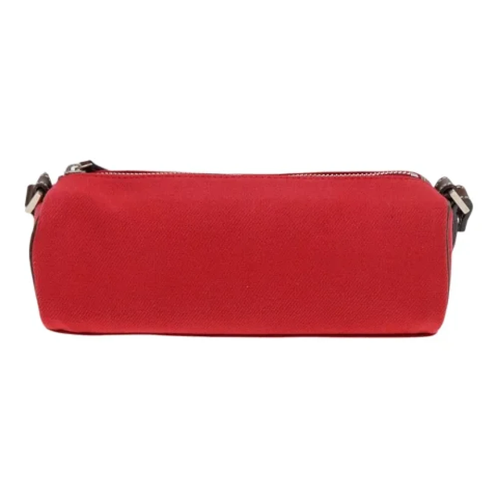 Burberry Vintage Pre-owned Canvas shoulder-bags Red Dames