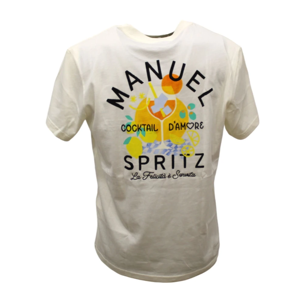 Manuel Ritz Korte Mouw T-shirt Beige Heren