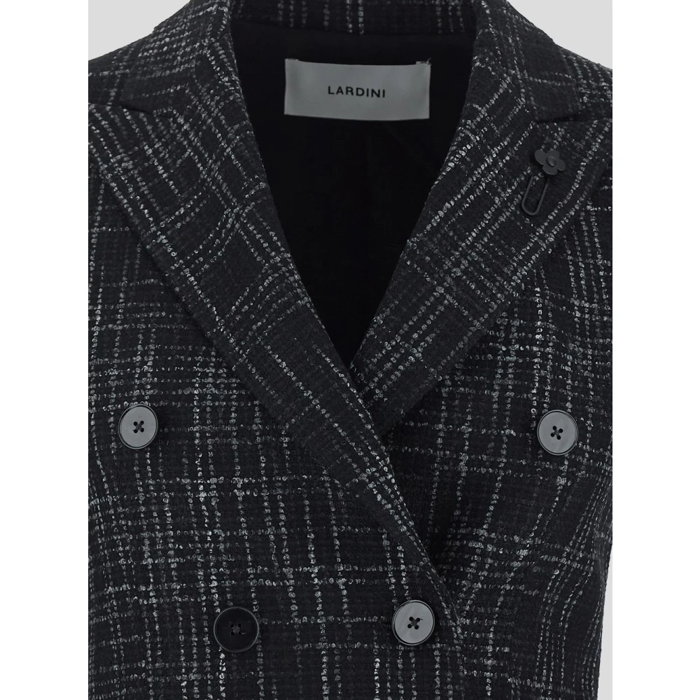 Lardini Double-breasted wollen en nylon jas Gray Dames