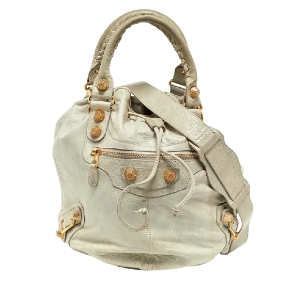 Balenciaga Vintage Pre-owned Leather handbags Gray Dames