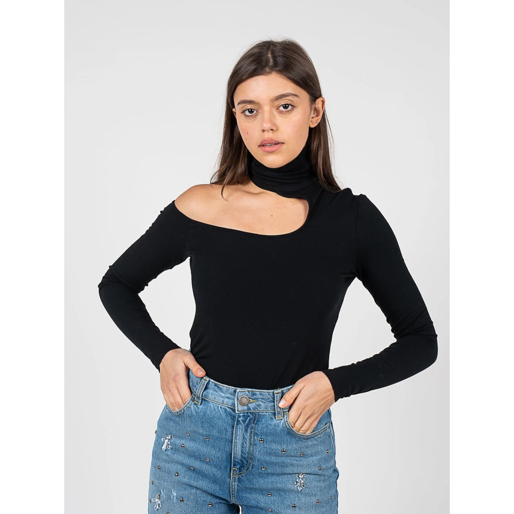 pinko Elegante Asymmetrische Blouse Black Dames