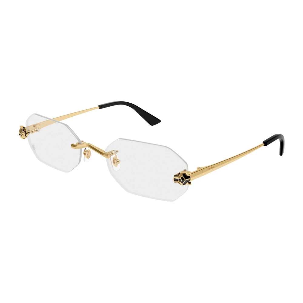 Cartier Unisex Yellow Eyeglasses - Glasses - 56 Mm - Accessories