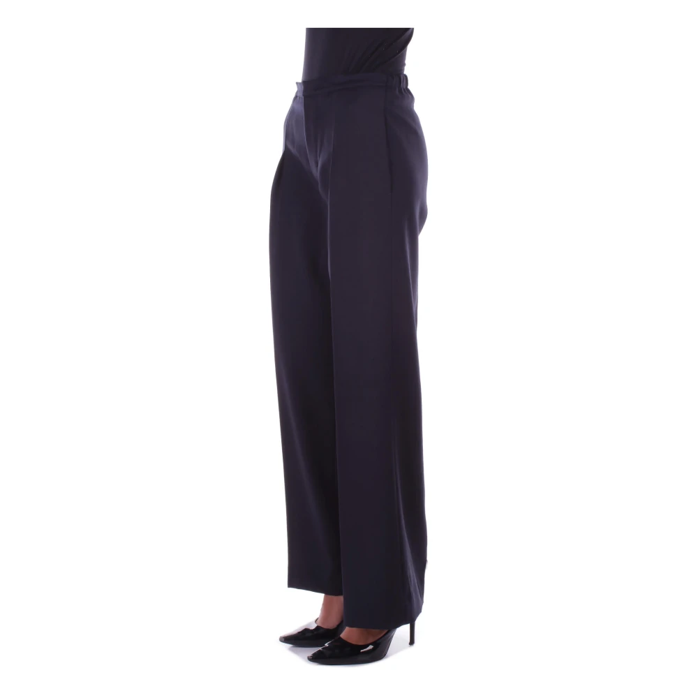 Dondup Blauwe Broek met Logo Rits Sluiting Blue Dames