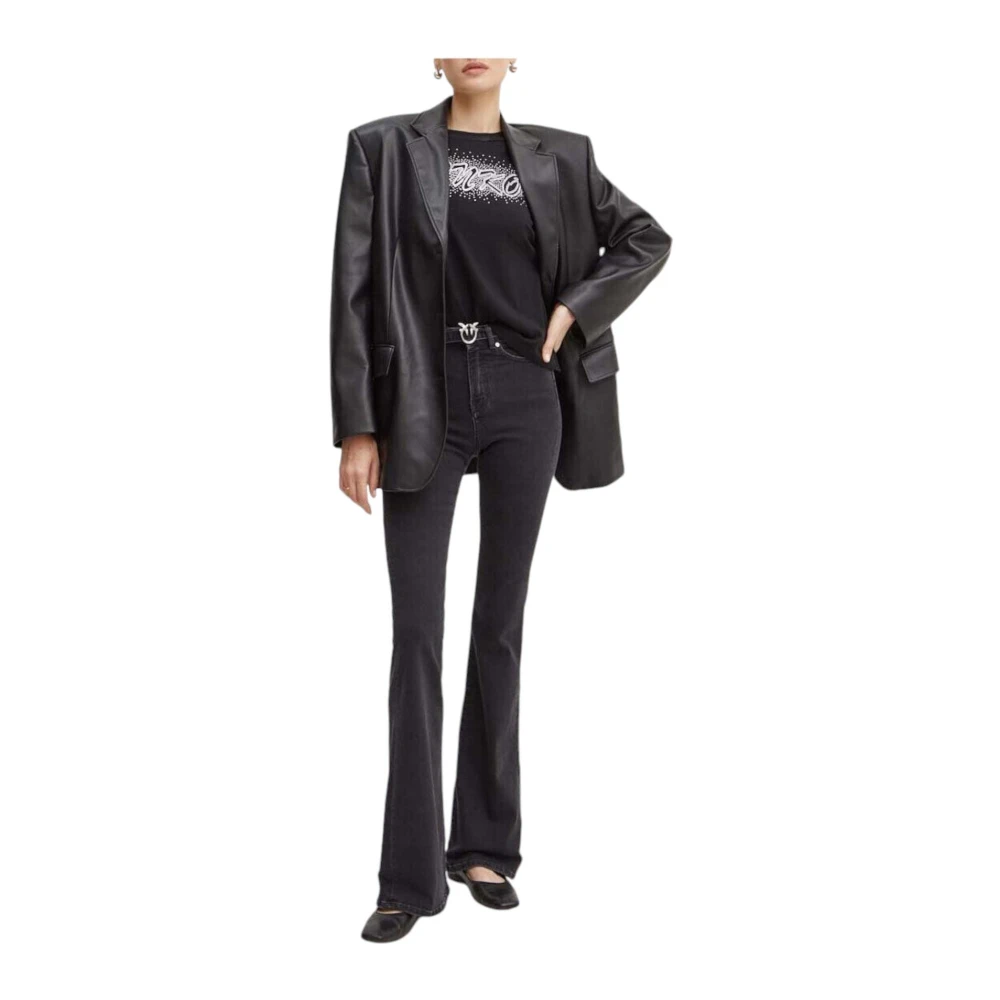 pinko Korte Mouw T-shirt Black Dames
