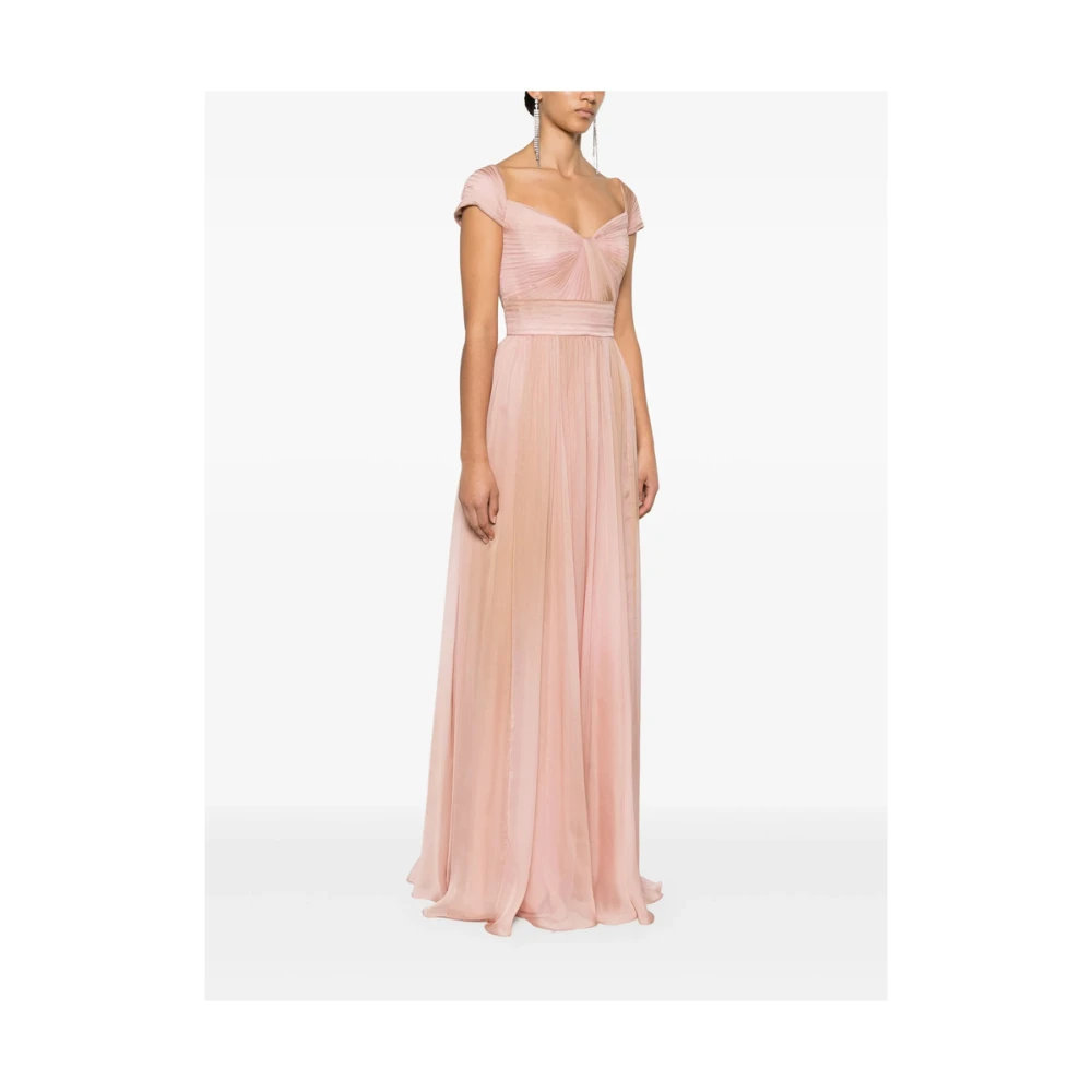Elie Saab Poederroze Verloop Effect Jurk Pink Dames